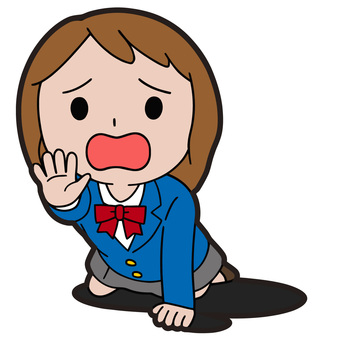 助けを求める人 助けを求める人 助け,困惑,苦難,別れ,未練,悲しみ,絶望,愕然,不幸,女子高生のイラスト素材