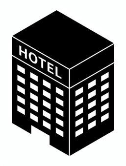 ホテル ホテル,建物,宿泊,アイコン,施設,ビル,建築,立体,シルエット,黒のイラスト素材