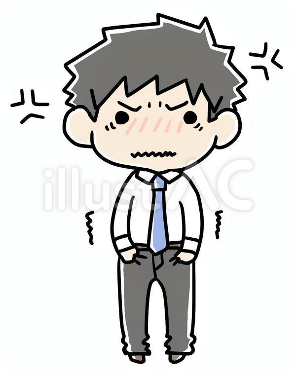 怒りに震える男性 怒り,震える,男性のイラスト素材