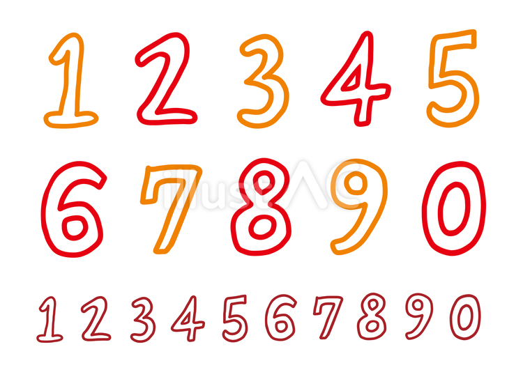 数字 数字,算用数字,ナンバーのイラスト素材