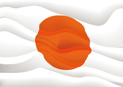 日の丸 日の丸,国旗,日本,布,なびく,しわ,イメージのイラスト素材