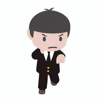 パンチするビジネスマン ビジネスマン,パンチ,アクション,闘志,力強い,挑戦,成功,元気,モチベーション,スーツのイラスト素材