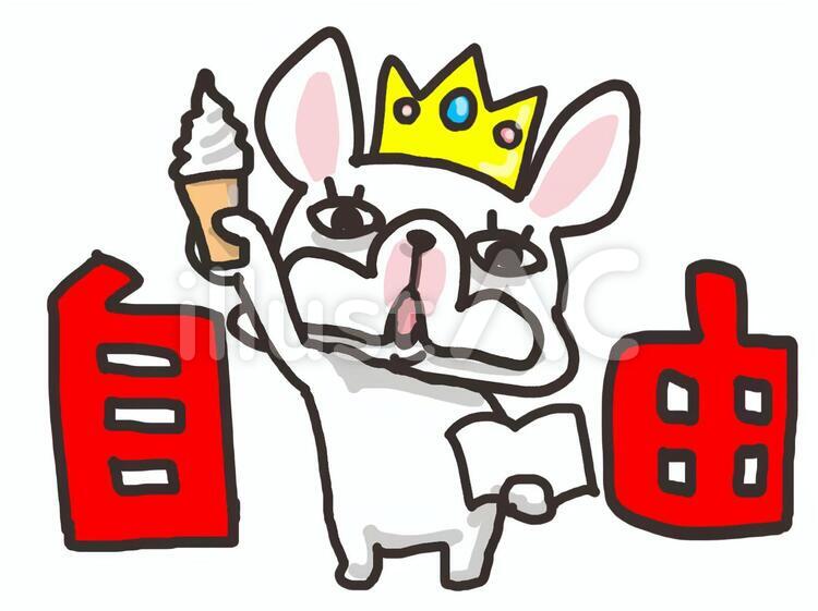 フレンチブルドッグ 犬,フレンチブルドッグ,pop調のイラスト素材