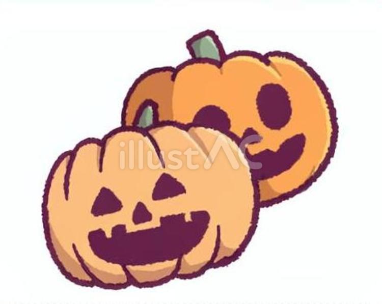 ハロウィンのかぼちゃのイラスト ジャック・オー・ランタン,かぼちゃ,ハロウィンのイラスト素材