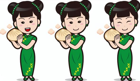 唐人街的招牌女孩(綠·3), JPG, PNG 和 EPS 唐人街的招牌女孩(綠·3), , JPG, PNG 和 EPS