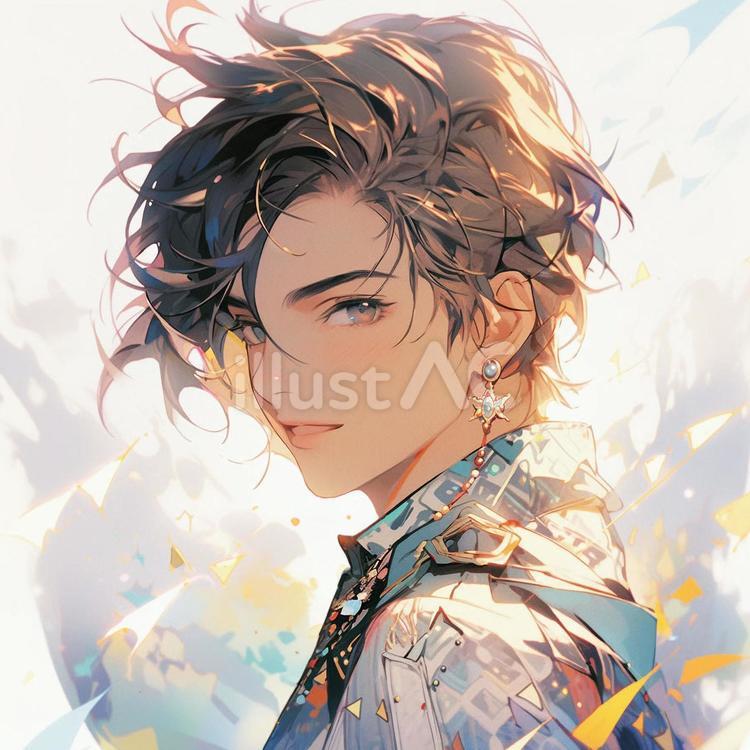 はにかむ青年イラスト - No: 24364859｜無料イラスト・フリー素材なら「イラストAC」