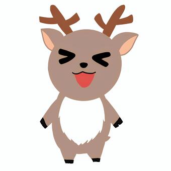 トナカイ　線画なし トナカイ,動物,角,表情,かわいい,デフォルメのイラスト素材