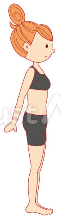 ダイエット後(after) 女性,女の子,ダイエットのイラスト素材