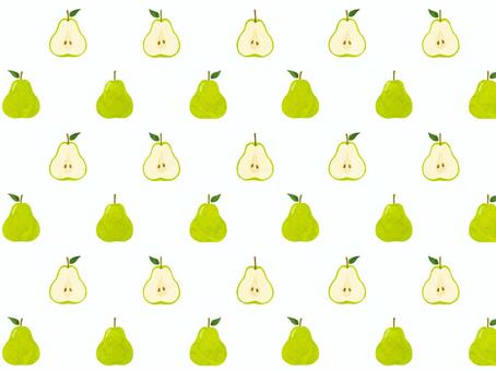 洋梨_水彩風パターン1 梨,洋梨,果物,食べ物,パターン,壁紙,シームレス,水彩風,かわいい,イラストのイラスト素材
