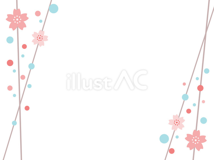 桜の花のお洒落なフレームデザイン 桜,フレーム,春のイラスト素材