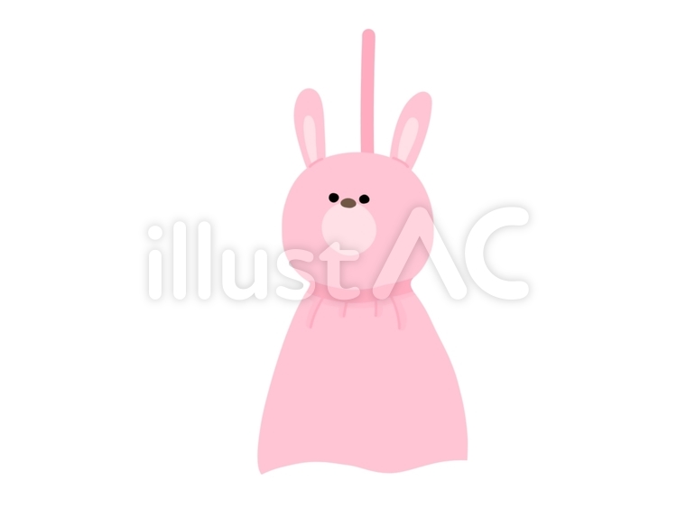 うさぎのてるてる坊主 うさぎ,てるてる坊主,天気のイラスト素材
