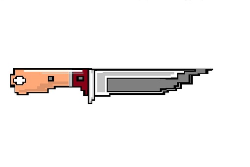 登山ナイフ 刃物,ナイフ,武器,キャンプ,ドット絵,アイテム,装備,ゲーム素材のイラスト素材