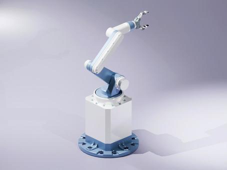 産業ロボットのCGイメージイラスト 産業,ロボット,自動化,業務効率化,ai,人工知能,オートメーション,精密,組立作業,製造ラインのイラスト素材