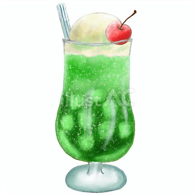 リアルなメロンソーダイラスト - No: 23916210｜無料イラスト・フリー素材なら「イラストAC」