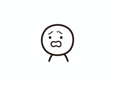 不満気な棒人間のイラスト 不満,愚痴,怒る,怒り,文句,喧嘩,喧嘩腰,喚く,いちゃもん,困るのイラスト素材