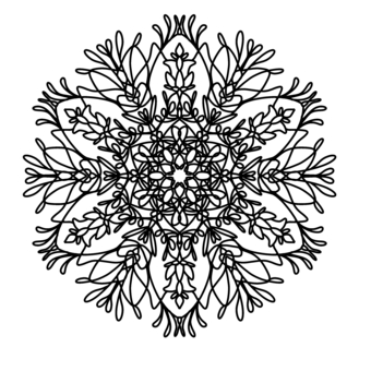 マンダラ 曼荼羅,曼荼羅風,線画,塗り絵,柄のイラスト素材