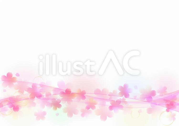 桜素材236 フレーム,桜,春のイラスト素材