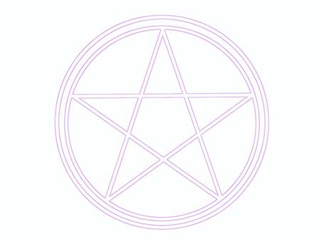 紫の魔法陣バージョン2 魔法陣,マーク,星,丸,魔術,エフェクトのイラスト素材