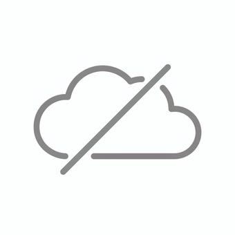 クラウド・オフラインマーク（グレー） クラウド,クラウドサービス,アイコン,オフライン,未接続,接続エラー,雲,矢印,グレー,シンプルのイラスト素材