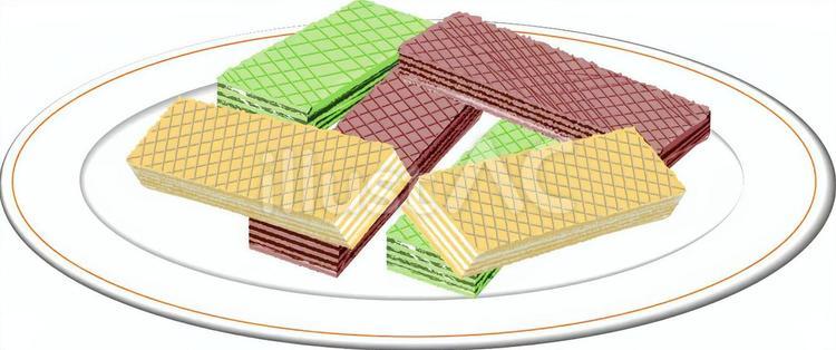 ウエハース ウエハース,洋菓子,お菓子のイラスト素材