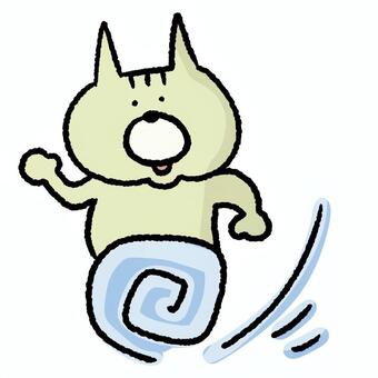 A cat running at high speed, cat, animal, run, JPG and PNG