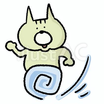 高速で走るねこ