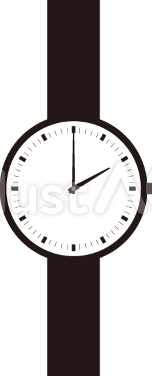 腕時計　2時　14時 腕時計,2時,14時のイラスト素材