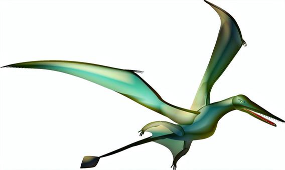 ランフォリンクス 恐竜,ランフォリンクス,翼竜,大きい,飛ぶ,グラデ,立体のイラスト素材