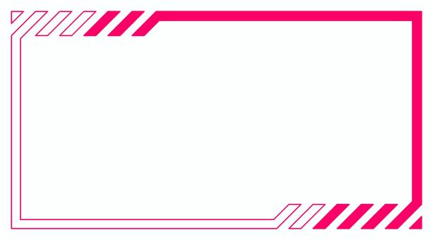 サイバーフレーム5ピンク サイバー,サイバーパンク,ジオメトリック,機械,画面,幾何学模様,模様,背景,飾り,飾り枠のイラスト素材