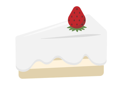 シンプルなショートケーキ ショートケーキ,ケーキ,お菓子,いちご,クリーム,洋菓子,おいしい,デザート,甘い,シンプルのイラスト素材