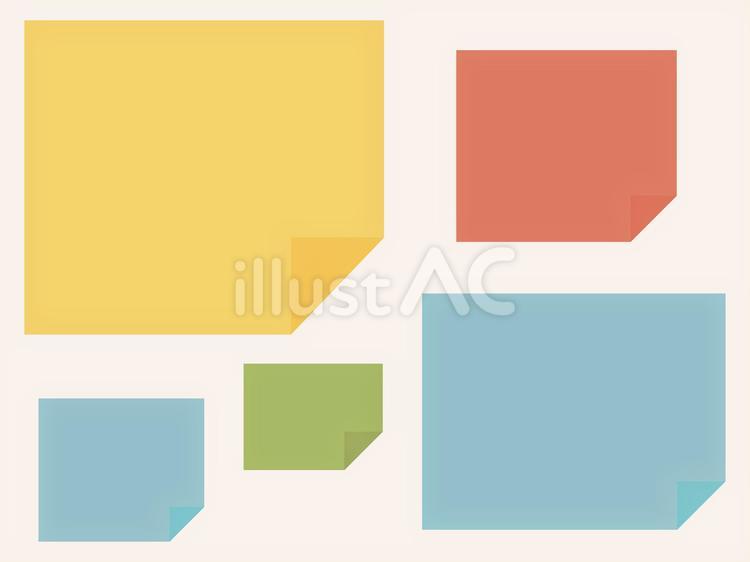 可愛い付箋セット 付箋,セット,メモのイラスト素材