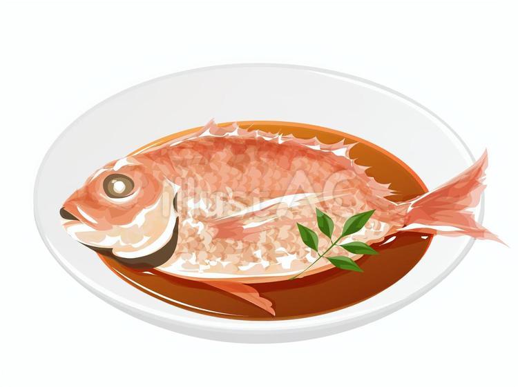 鯛の煮付け 鯛の煮付け,鯛,煮物のイラスト素材