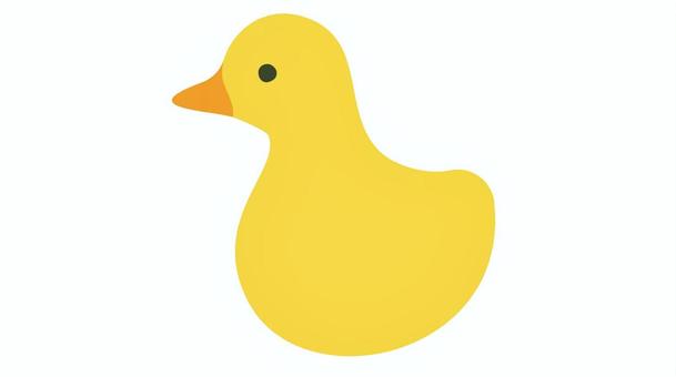 お風呂に浮かべるアヒルのおもちゃ アヒル,おもちゃ,くちばし,黄色,可愛い,シンプルのイラスト素材