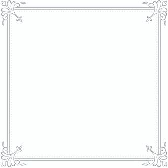アンティークな正方形フレーム　手描き フレーム,正方形,スクエア,飾り枠,シンプル,アンティーク,ビンテージ,エレガント,豪華,綺麗のイラスト素材