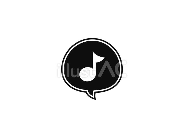 吹き出しと音符 吹き出し,音符,フレームのイラスト素材