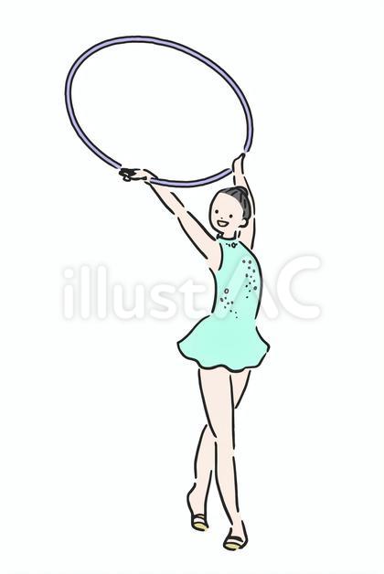 新体操をする女の子(フープ2)