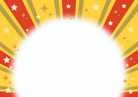 星の赤色集中線_黄背景_下方 星の赤色集中線_黄背景_下方 集中線,背景,キラキラ,星,輝き,黄色,赤,放射,放射状,効果線のイラスト素材