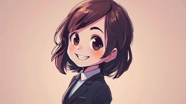 笑顔が素敵な若い女性社員