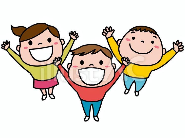 子供たち_俯瞰 子供,俯瞰,友達のイラスト素材