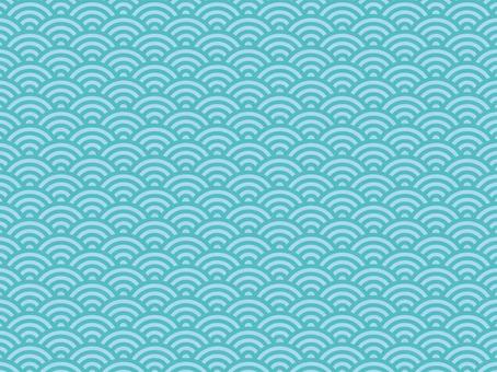 青海波3 青海波,海,和柄,文様,年賀状,背景,青,水色,波,波模様のイラスト素材