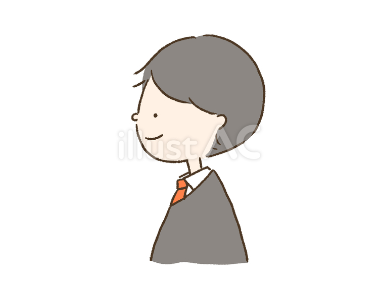 横向きの男性 横向き,横顔,真横のイラスト素材