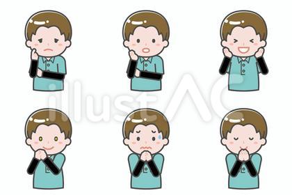 ミニ_ポーズ_児童支援員の男性01_04