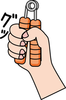 握力トレーニング ハンドグリップ,握力,トレーニング,道具,握る,手,線画のイラスト素材