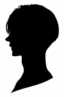 男性の横顔シルエット1 シルエット,男性,男,メンズ,青年,髪型,ヘアスタイル,ショート,短髪,美容のイラスト素材
