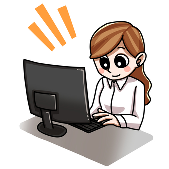 デスクワークする人 デスクワークする人 デスク,パソコン,仕事,ビジネス,オフィス,在宅勤務のイラスト素材