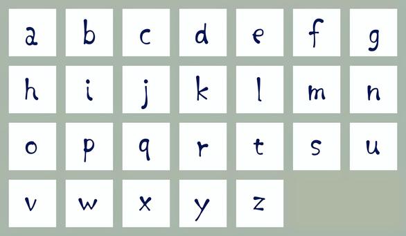 ペン風文字ソフト　アルファベット小文字 文字,オリジナル,ペン風,マーカー,なじみ,ソフト,角丸,墨だまり,細字,手書きのイラスト素材