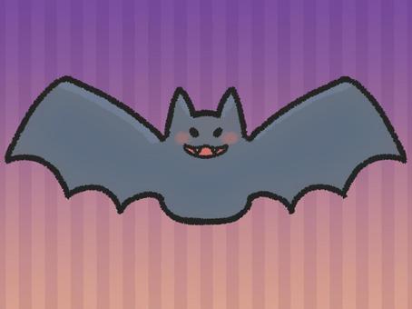 ハロウィンの夜空を飛ぶコウモリ2 ハロウィン,コウモリ,ホラー,かわいい,飛ぶ,生き物,夜行性,哺乳類翼手目のイラスト素材