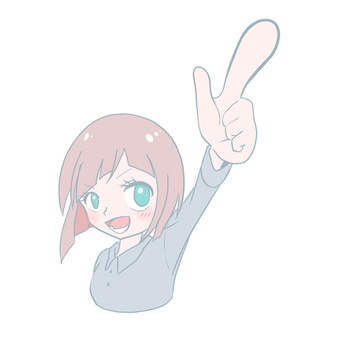 これだ！　くすみカラー 協調,説明,くすみカラー,女性,ビジネス,学生のイラスト素材