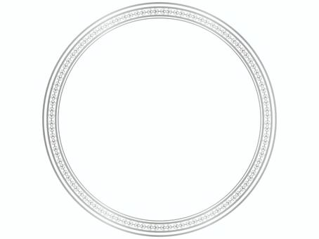 シルバーの精巧な円形の装飾フレーム シルバーの精巧な円形の装飾フレーム フレーム,円形,丸,飾り枠,エンブレム,モダン,銀,モノクロ,光沢,グレーのイラスト素材