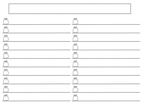 捨てるものをリストアップ 記録,チェック,整理,整頓,目標,モチベーション,断捨離,手帳,バレットジャーナル,捨て活のイラスト素材